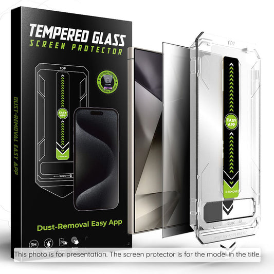Privacy-Schutzfolie Techsuit TitanGlass CrystalHD für Samsung Galaxy S25 S931 / S24 S921, Sicherheitsglas, Vollkleber