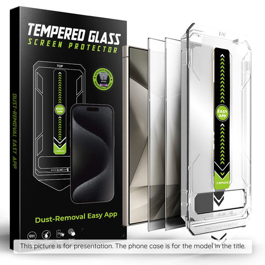Privacy-Schutzfolie Techsuit TitanGlass CrystalHD für Samsung Galaxy S25 S931 / S24 S921, gehärtetes Glas, Vollklebung, 2er-Set