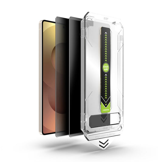 Privacy-Schutzfolie Techsuit TitanGlass CrystalHD für Samsung Galaxy S25 Ultra S938, Sicherheitsglas, Vollkleber, 2er-Set