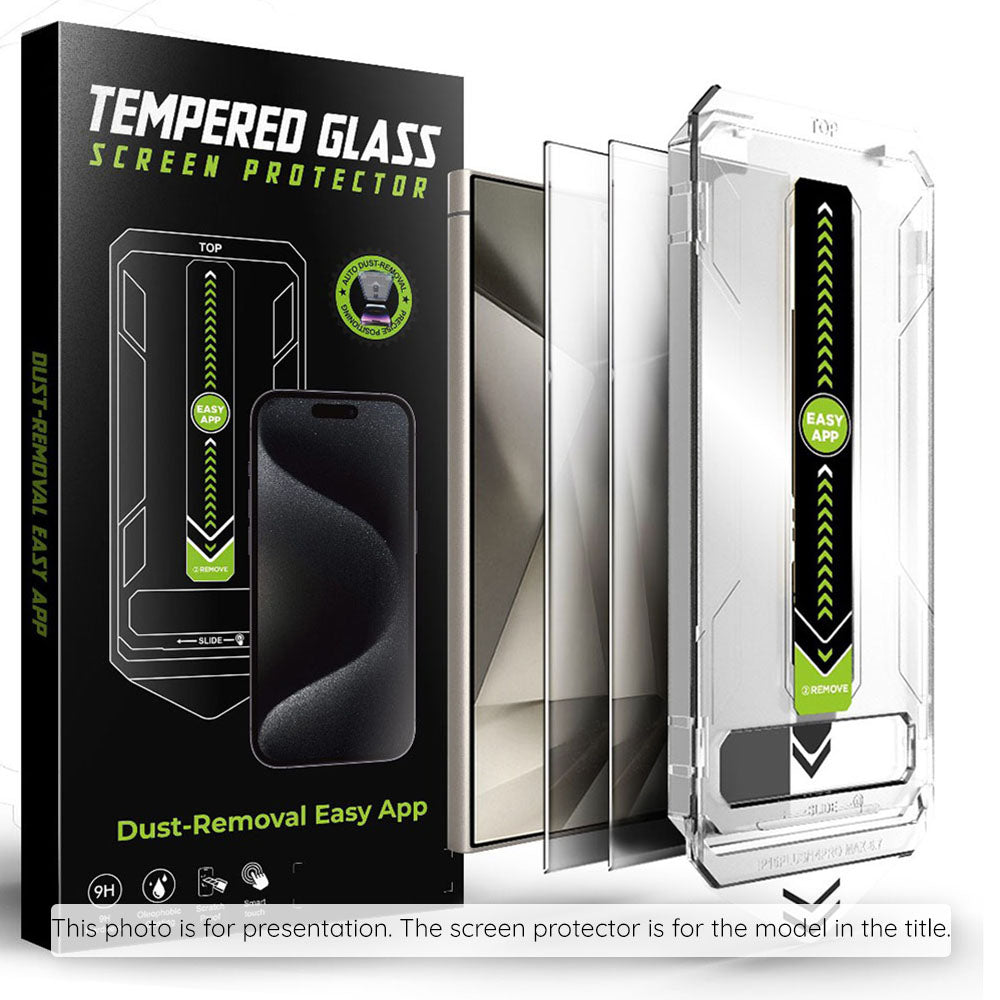 Privacy Screen Protector Techsuit TitanGlass CrystalHD for Samsung Galaxy S25 FE, Tempered Glass, Full Glue, Set of 2 Pieces