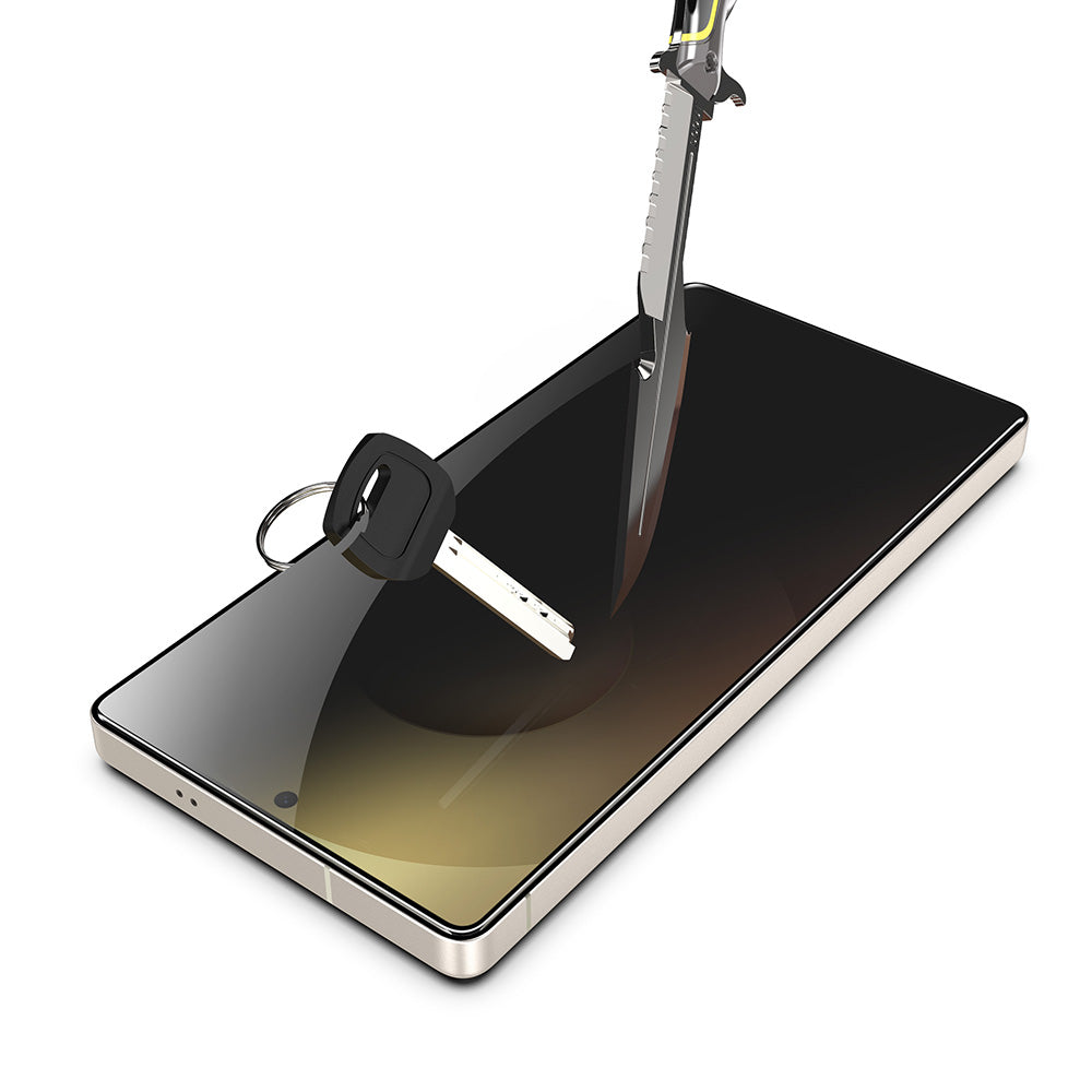 Schutzfolie Privacy Techsuit TitanGlass CrystalHD für Samsung Galaxy S26 Ultra S948, gehärtetes Glas, Vollkleber
