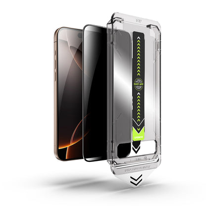 Privacy-Schutzfolie Techsuit TitanGlass für Apple iPhone 15 Pro, Sicherheitsglas, Vollkleber
