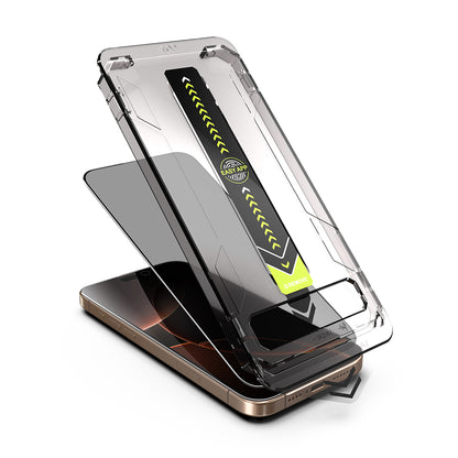 Privacy-Schutzfolie Techsuit TitanGlass für Apple iPhone 15 Pro, Sicherheitsglas, Vollkleber