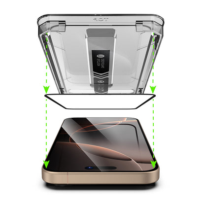Privacy-Schutzfolie Techsuit TitanGlass für Apple iPhone 15 Pro, Sicherheitsglas, Vollkleber