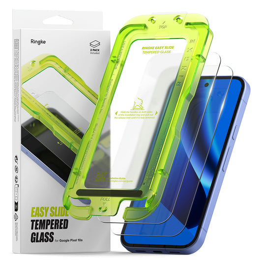 Ringke Easy Slide Displayschutzfolie für Google Pixel 10a, gehärtetes Glas, Full Glue, 2er Set