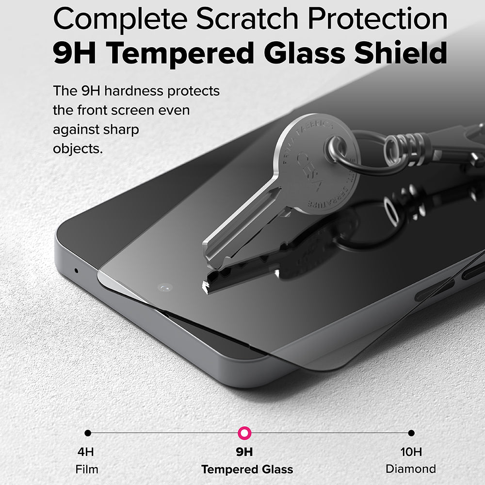 Ringke Easy Slide Displayschutzfolie für Nothing Phone (3a) / Phone (3a) Pro, gehärtetes Glas, Full Glue, 2er-Set