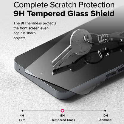 Ringke Easy Slide Displayschutzfolie für Nothing Phone (3a) / Phone (3a) Pro, gehärtetes Glas, Full Glue, 2er-Set
