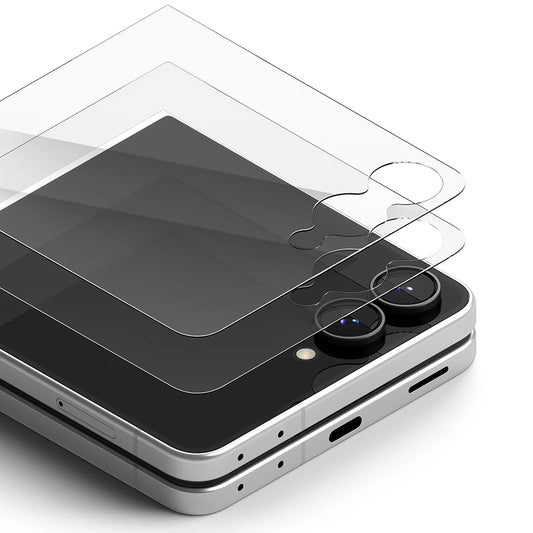 Ringke Pro Exterior Screen Protector for Samsung Galaxy Z Flip8 F776, Tempered Glass, Full Glue, Set of 2 pieces