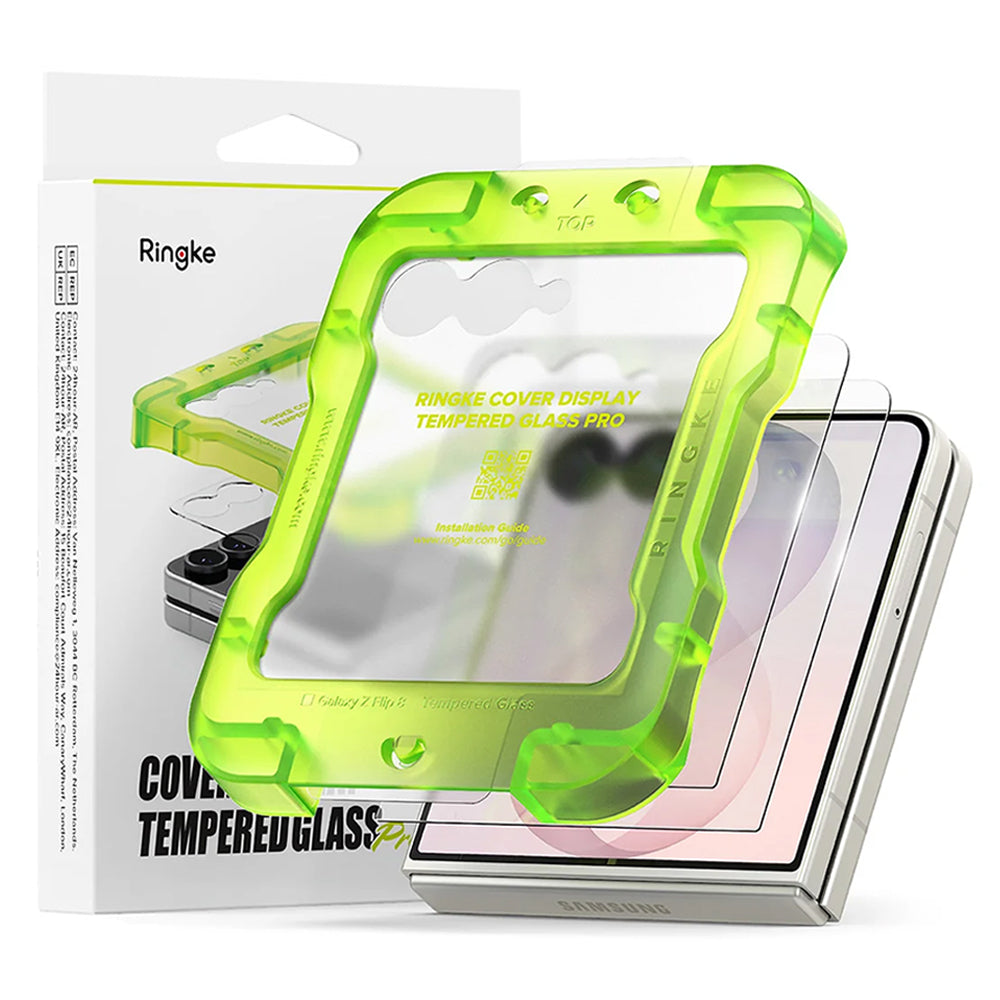 Ringke Pro Außendisplay-Schutzfolie für Samsung Galaxy Z Flip8 F776, gehärtetes Glas, Full Glue, 2er-Set