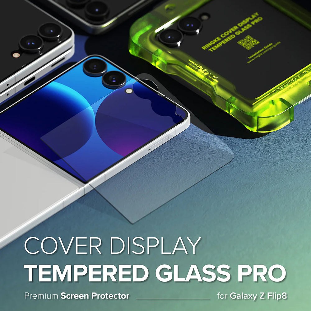 Ringke Pro Außendisplay-Schutzfolie für Samsung Galaxy Z Flip8 F776, gehärtetes Glas, Full Glue, 2er-Set
