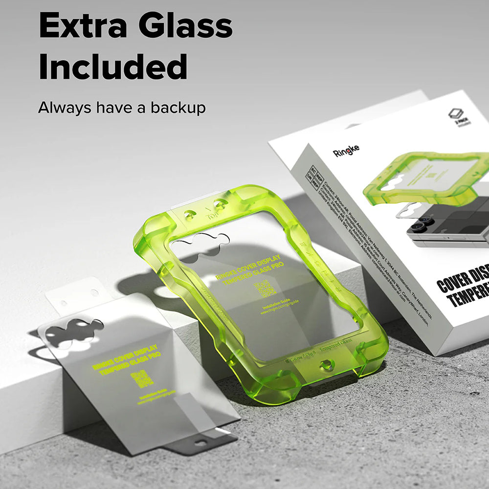 Ringke Pro Außendisplay-Schutzfolie für Samsung Galaxy Z Flip8 F776, gehärtetes Glas, Full Glue, 2er-Set