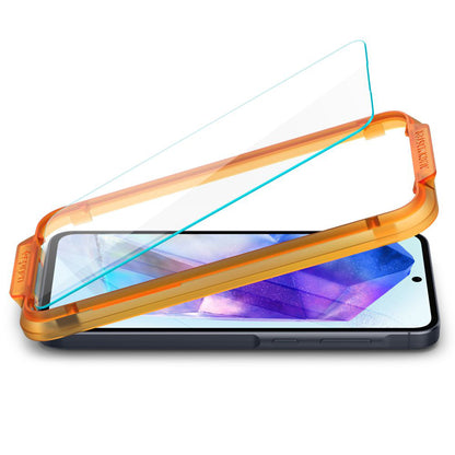 Spigen GlastR Align Master Displayschutzfolie für Samsung Galaxy A55 5G A556, gehärtetes Glas, Full Glue, 2er Set AGL07775