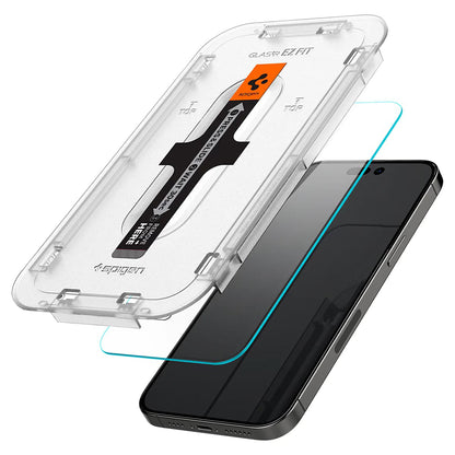 Spigen GlastR EZ FIT Screen Protector for Apple iPhone 14 Pro, Tempered Glass, Full Glue, Set of 2 pieces AGL05214