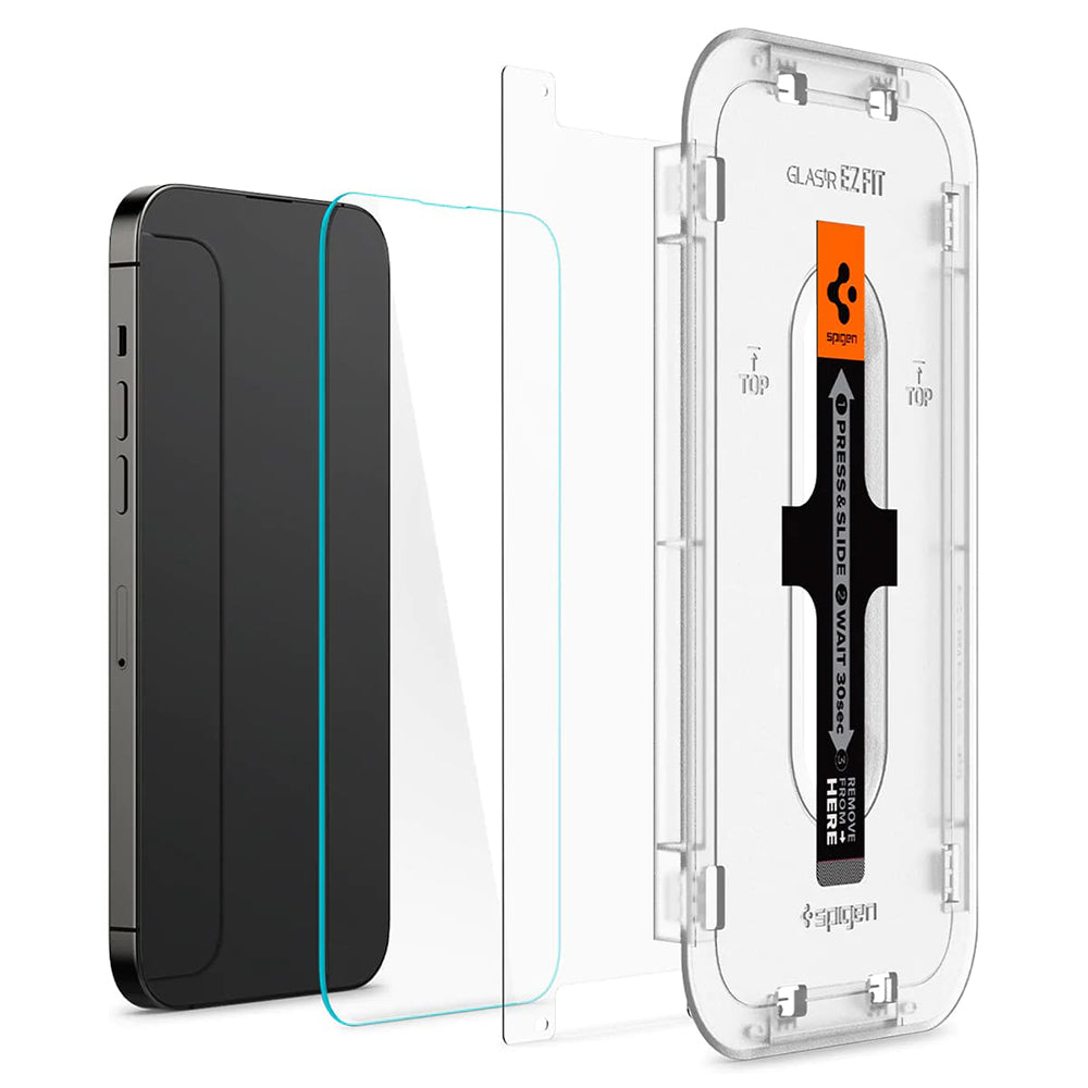 Spigen GlastR EZ FIT Screen Protector for Apple iPhone 14 Pro, Tempered Glass, Full Glue, Set of 2 pieces AGL05214