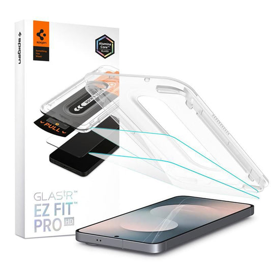 Spigen GlastR EZ FIT Pro HD Screen Protector for Samsung Galaxy S25 FE, Tempered Glass, Full Glue, Set of 2 Pieces