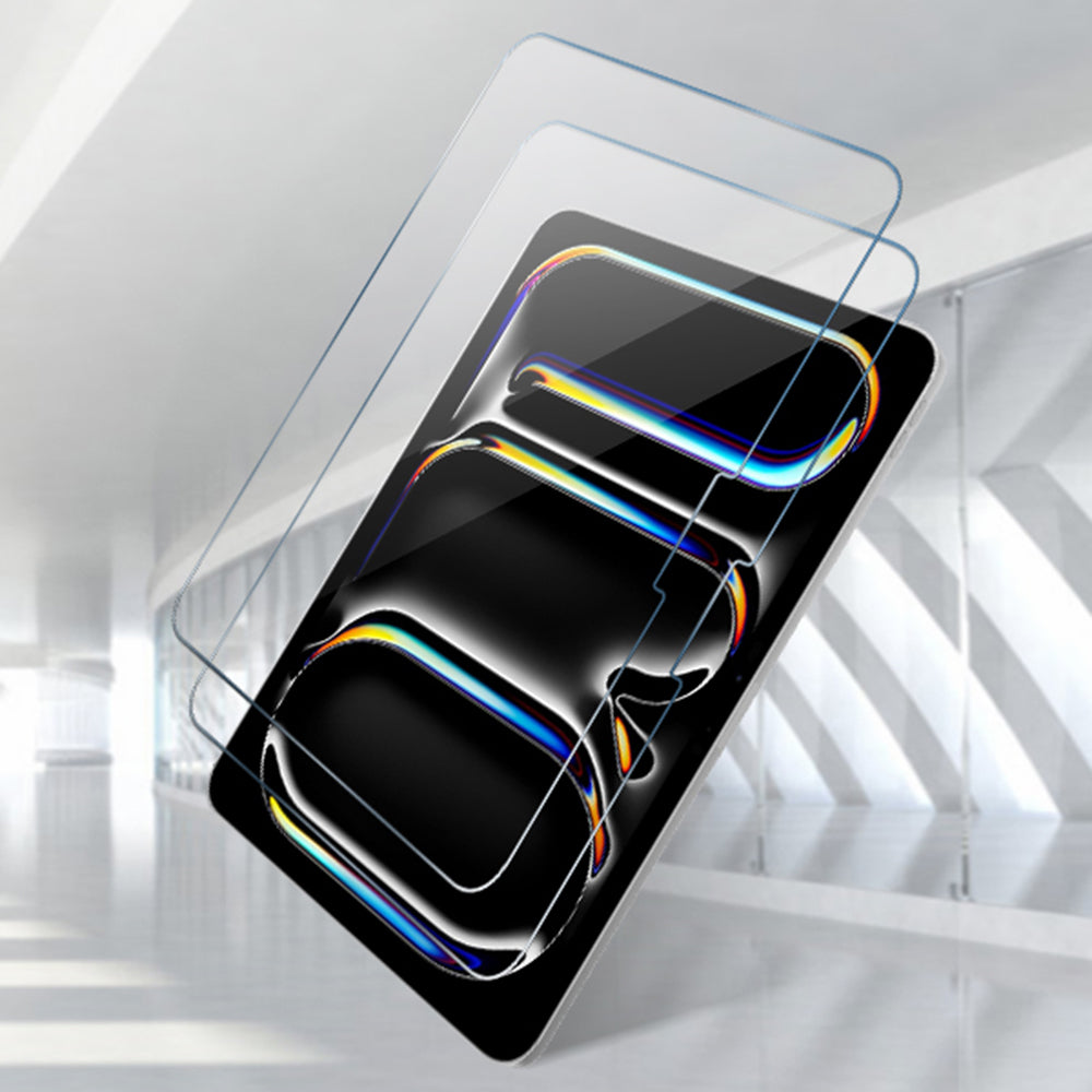 Techsuit ArmorGlass CrystalHD Displayschutzfolie für Apple iPad Air 13 (2026) / Pro 13 (2025), gehärtetes Glas, Full Glue, 2er-Set