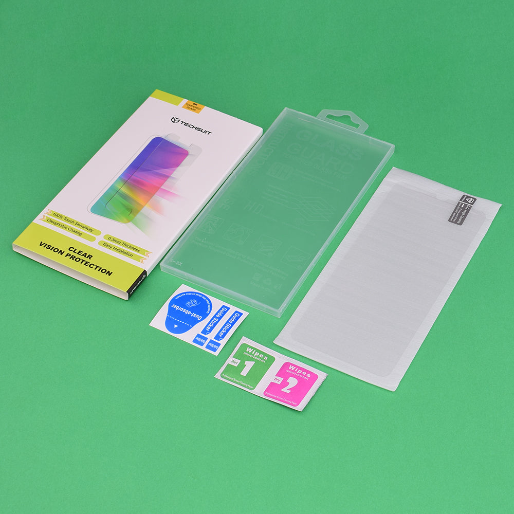 Techsuit Clear Vision Displayschutzfolie für Honor X6a, gehärtetes Glas, Full Glue
