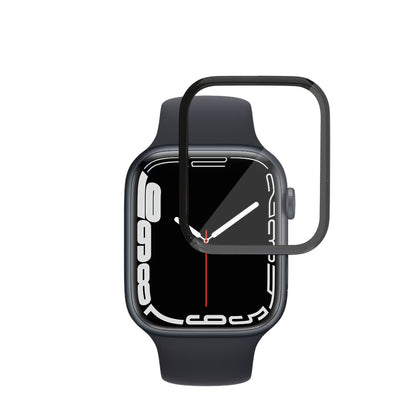 Schutzfolie Techsuit Nano Flex für Apple Watch Series 9 / 8 / 7 41mm, Kunststoff, Set 2 Stück, Schwarz