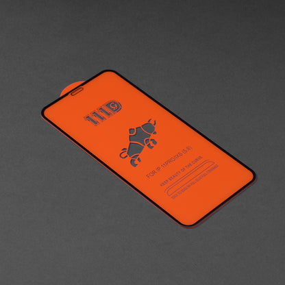 Techsuit Displayschutzfolie für Apple iPhone 11 Pro / XS / X, gehärtetes Glas, Full Glue, 111D, Schwarz