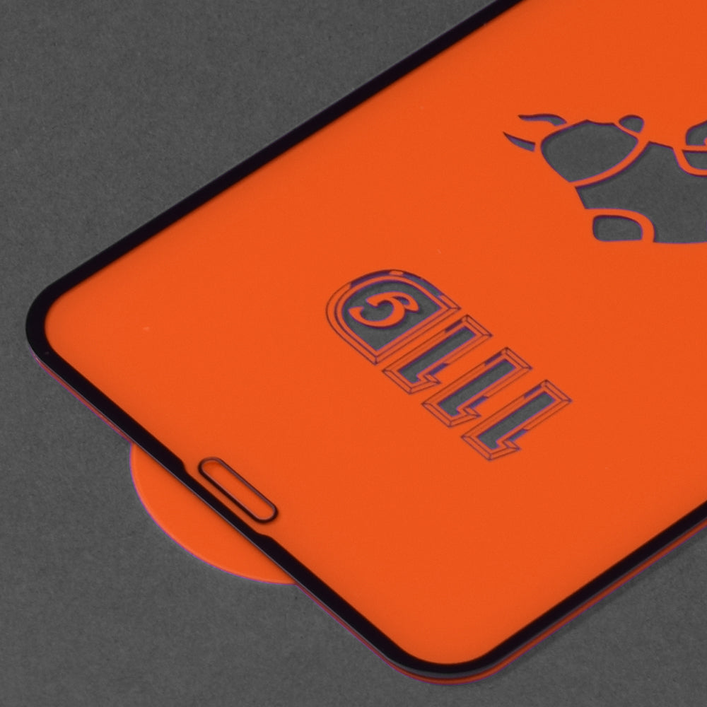 Techsuit Displayschutzfolie für Apple iPhone 11 Pro / XS / X, gehärtetes Glas, Full Glue, 111D, Schwarz