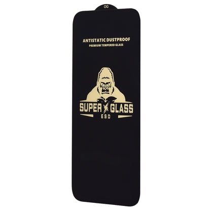 Techsuit Displayschutzfolie für Apple iPhone 12 / 12 Pro, gehärtetes Glas, Full Glue, Schwarz