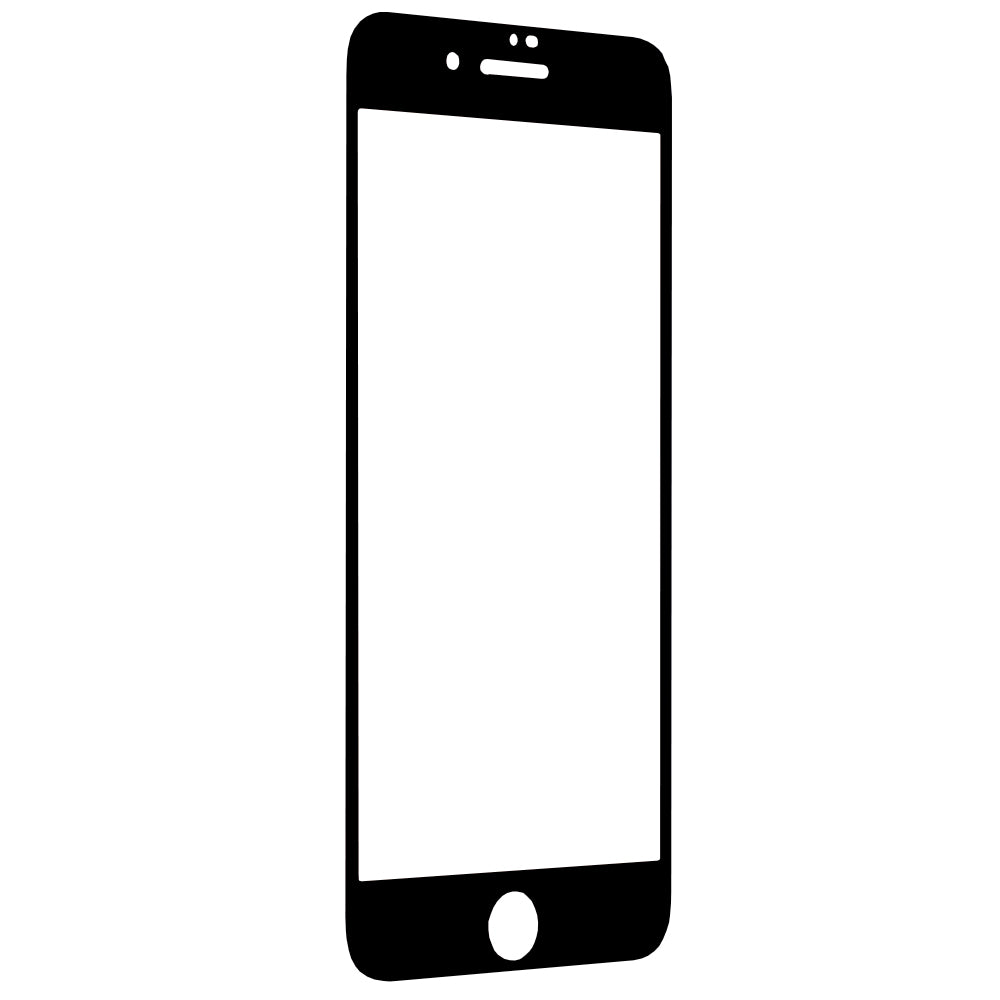 Techsuit Displayschutzfolie für Apple iPhone 8 Plus / 7 Plus, gehärtetes Glas, Full Glue, 111D, Schwarz