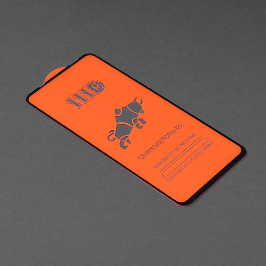 Techsuit Displayschutzfolie für Huawei Mate 30 Lite / nova 5T / Honor 20 / 20 Pro, gehärtetes Glas, Full Glue, 111D, Schwarz