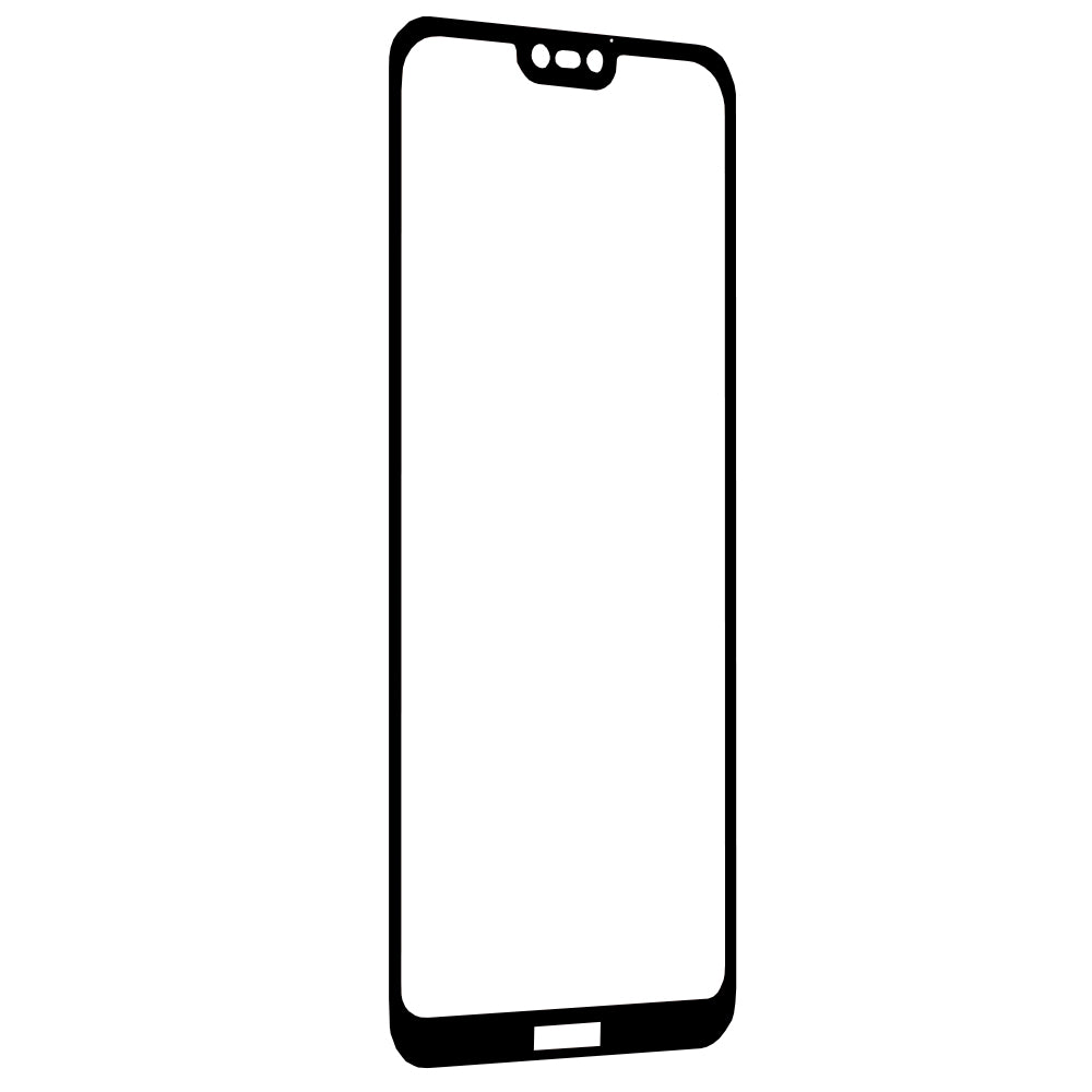 Techsuit Displayschutzfolie für Huawei P20 Lite, gehärtetes Glas, Full Glue, 111D, Schwarz