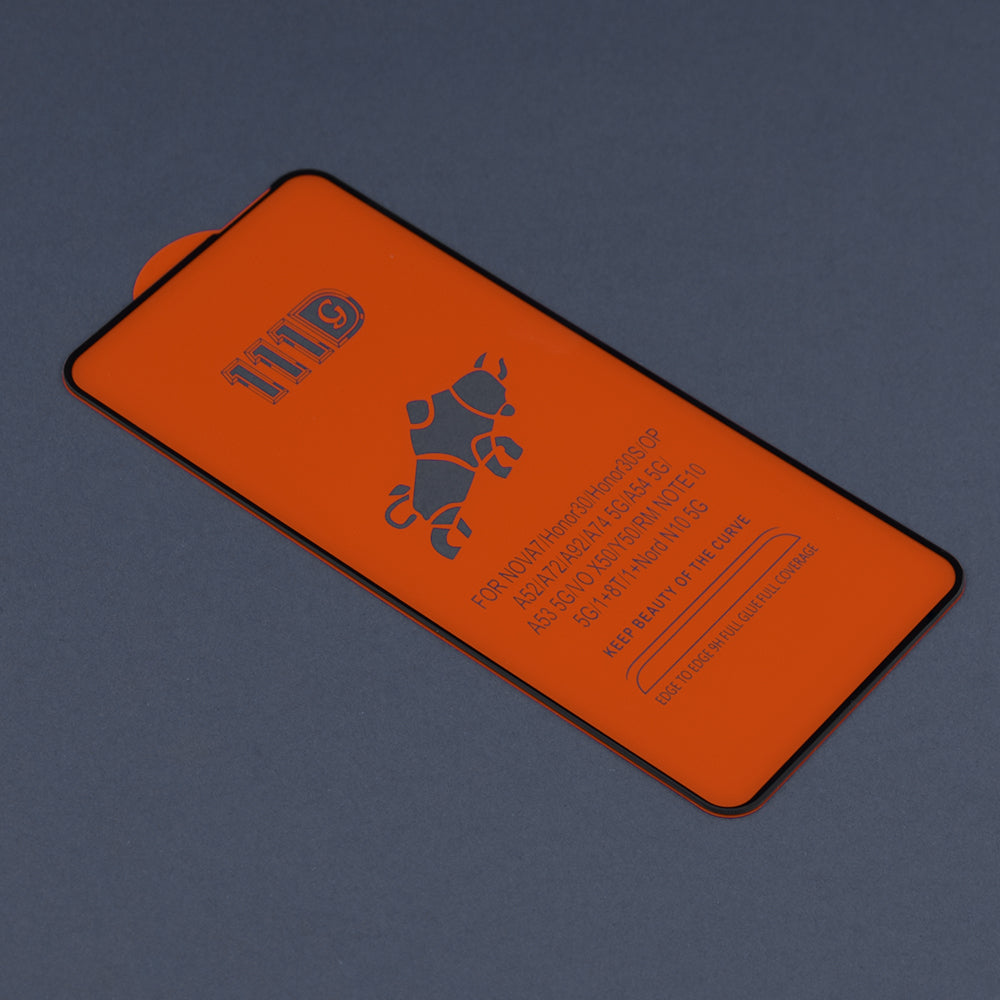 Techsuit Displayschutzfolie für Motorola Moto G62 5G / G31 / G41 / G71 5G, gehärtetes Glas, Full Glue, 111D, Schwarz