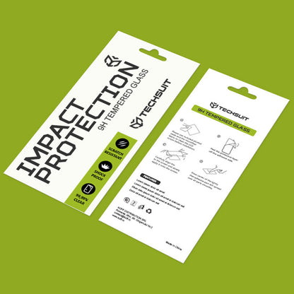 Displayschutzfolie Techsuit für Motorola Moto G67 Power / G57 Power, gehärtetes Glas, Full Glue, 111D, Schwarz