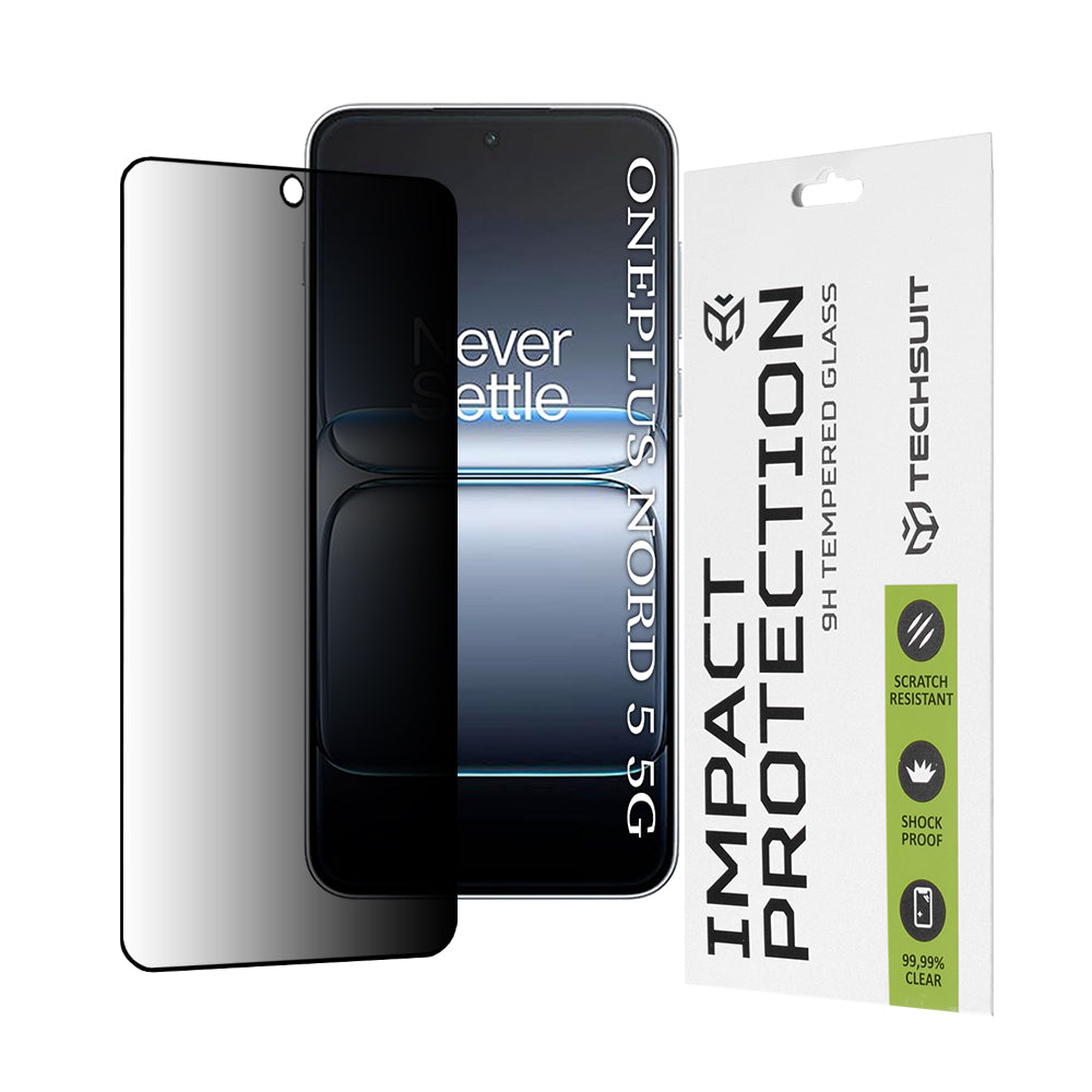 Schutzfolie Techsuit für OnePlus Nord 5, gehärtetes Glas, Full Glue, 111D