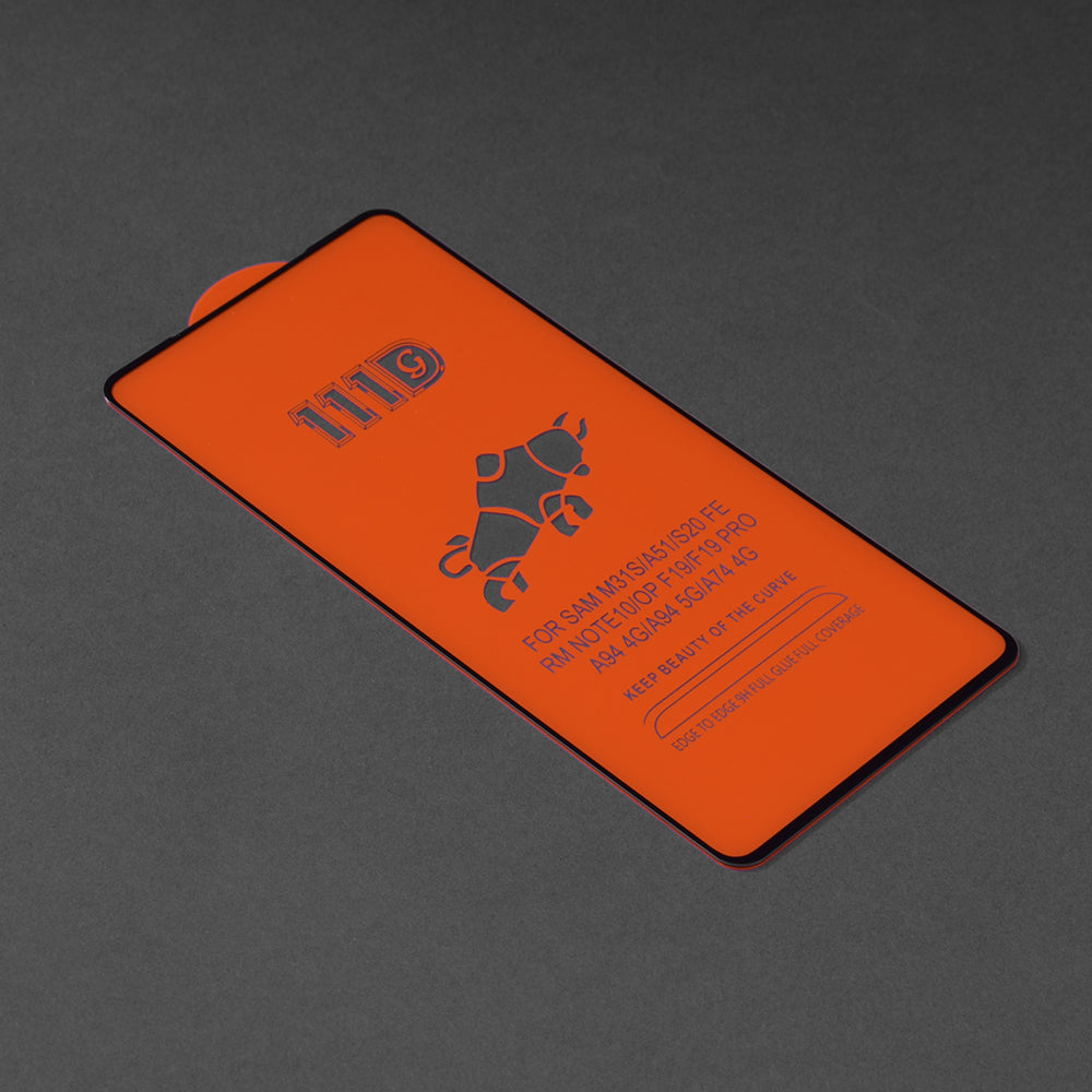 Techsuit Displayschutzfolie für Xiaomi Poco M5s / Redmi Note 10S / Note 10, gehärtetes Glas, Full Glue, 111D, Schwarz