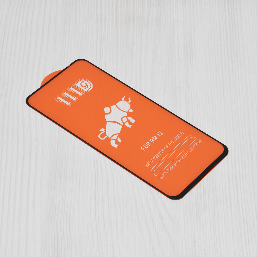 Techsuit Displayschutzfolie für Xiaomi Poco M6 4G / Redmi 13 / 12 5G / 12, gehärtetes Glas, Full Glue, 111D, Schwarz