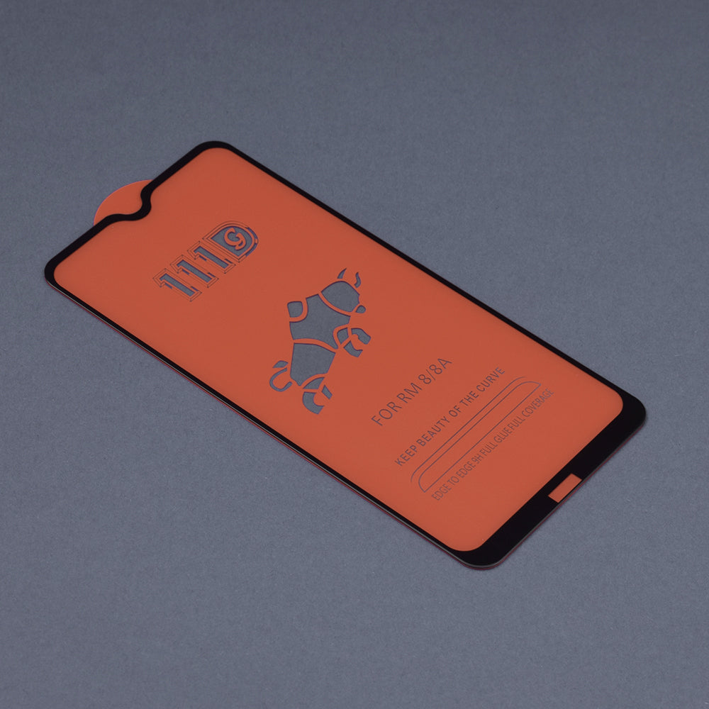 Techsuit Displayschutzfolie für Xiaomi Redmi 8A / 8, gehärtetes Glas, Full Glue, 111D, Schwarz