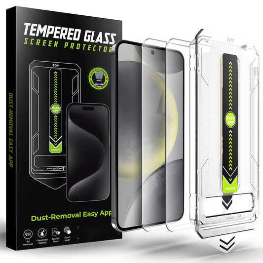 Techsuit TitanGlass CrystalHD Displayschutzfolie für Samsung Galaxy S25+ S936 / S24+ S926, Sicherheitsglas, Vollklebung, 2 Stück Set