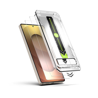 Techsuit TitanGlass CrystalHD Displayschutzfolie für Samsung Galaxy S25 S931 / S24 S921, Sicherheitsglas, Vollklebung, 2 Stück Set