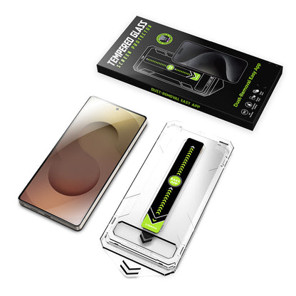 Techsuit TitanGlass CrystalHD Displayschutzfolie für Samsung Galaxy S25 Ultra S938, gehärtetes Glas, Full Glue, 2er Set