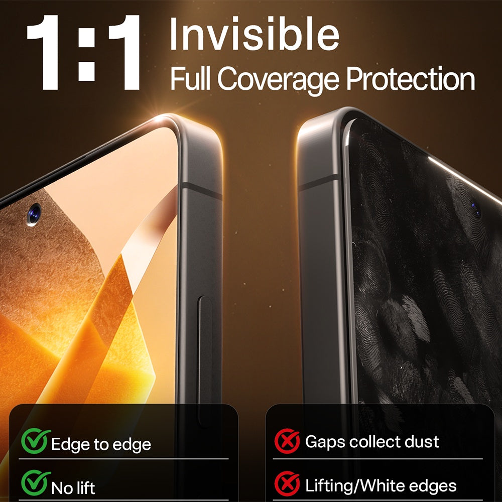 Schutzfolie Torras GlassGo Install Master für Samsung Galaxy S26 Ultra S948, gehärtetes Glas, Vollkleber, Transparent