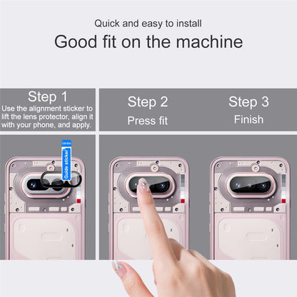 Techsuit Rückkamera-Schutzfolie für Nothing Phone (4a), gehärtetes Glas, schwarz