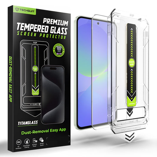 Techsuit TitanGlass CrystalHD Displayschutzfolie für Samsung Galaxy A37 5G / A36 A366, Sicherheitsglas