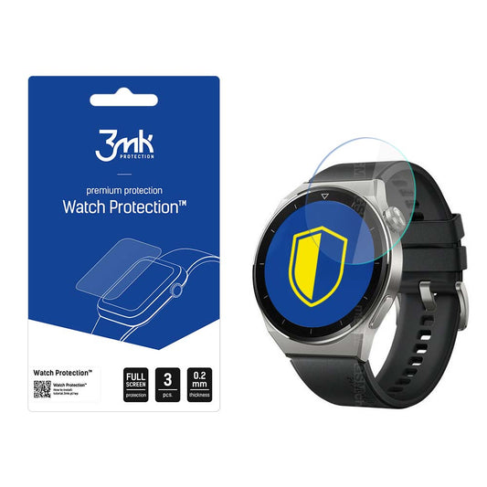 Schutzfolie 3MK FlexibleGlass für Huawei Watch GT 3 Pro 46 mm, 3er-Set, flexibles Glas