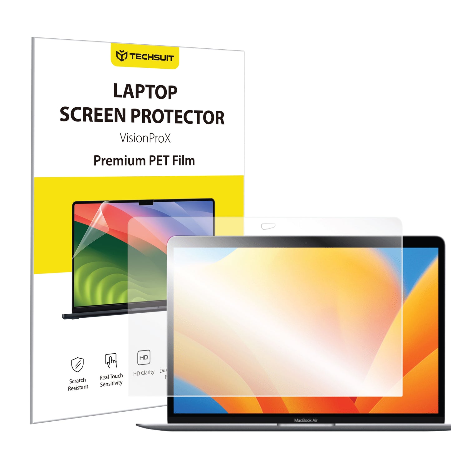 Schutzfolie Anti-Blue-Light Techsuit VisionProX für Apple MacBook Air 13 Zoll (2020) / (2018) / (2017), Kunststoff