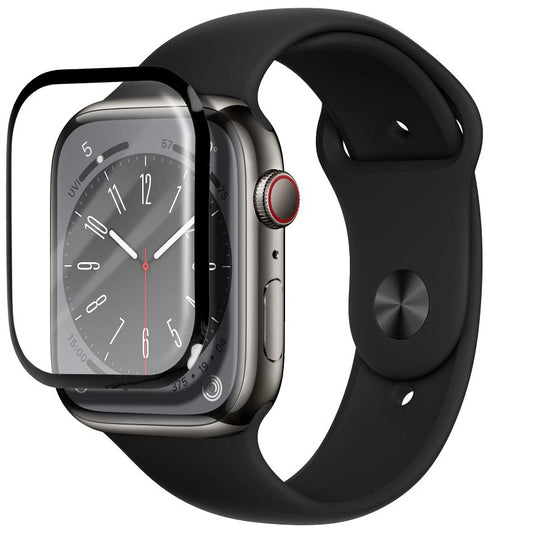 Bestsuit Schutzfolie für Apple Watch 9/8 41 mm Serie, flexibles Glas, Schwarz