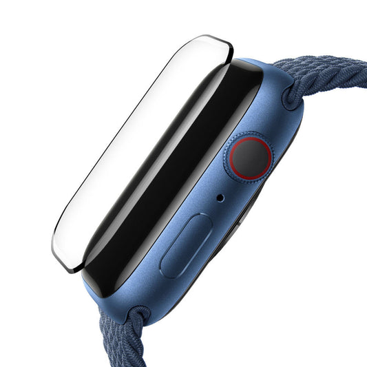 Blueo High Molecule Schutzfolie für Apple Watch 8 / 7 41mm Serie, gehärtetes Glas, schwarz