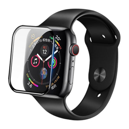 Blueo High Molecule Schutzfolie für Apple Watch 8 / 7 41mm Serie, gehärtetes Glas, schwarz