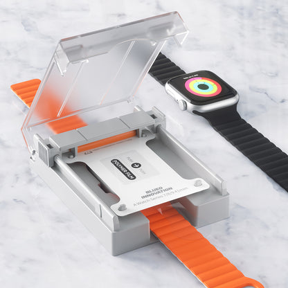 Blueo High Molecule Schutzfolie für Apple Watch 8 / 7 41mm Serie, gehärtetes Glas, schwarz