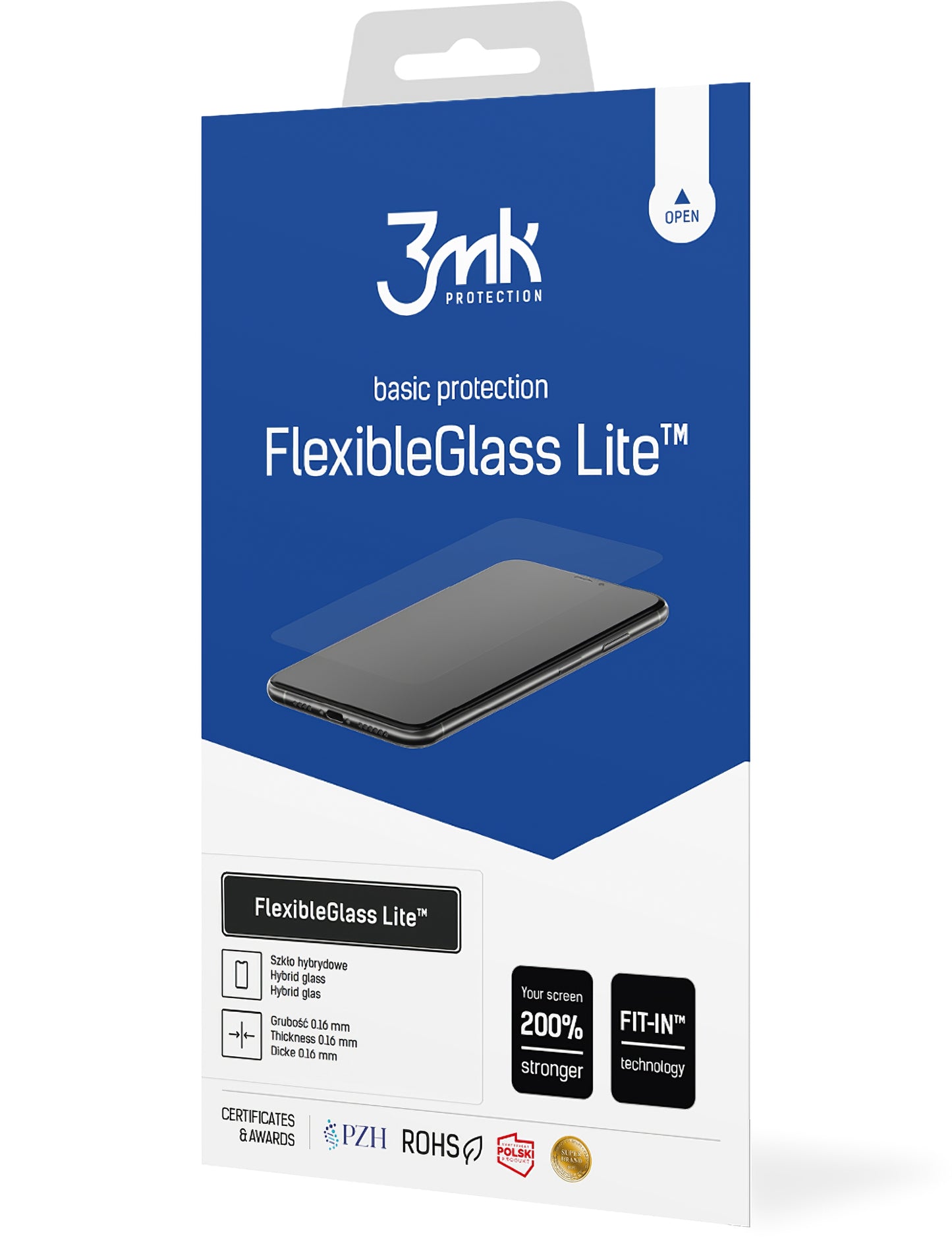 3MK FlexibleGlass Lite Screen Protector for Apple iPhone 13 Pro / 13, Flexible Glass, Full Glue