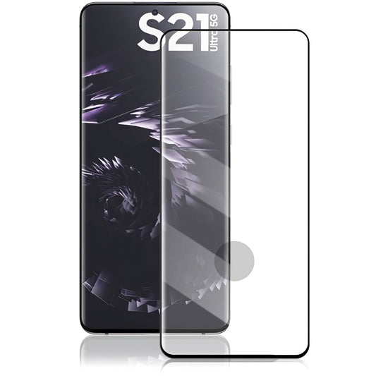 DUX DUCIS Displayschutzfolie für Samsung Galaxy S21 Ultra 5G G998, sicheres Glas, Kantenkleber, 9D, Schwarz