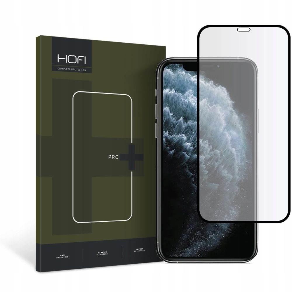 HOFI PRO+ Screen Protector for Apple iPhone 11 Pro / XS / X, Tempered Glass, Full Glue, Black