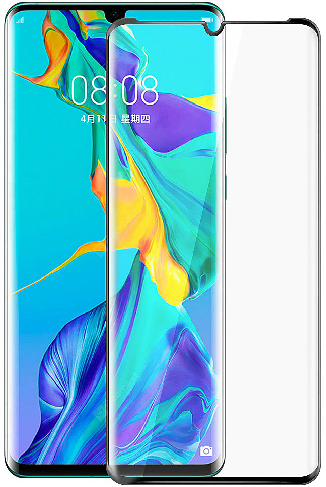 OEM-Displayschutzfolie für Huawei P30 Pro, Sicherheitsglas, Vollkleber, 5D, Schwarz 